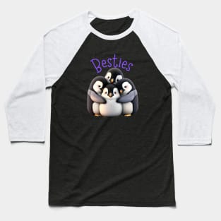 Cute Best Friend Penguins Baseball T-Shirt